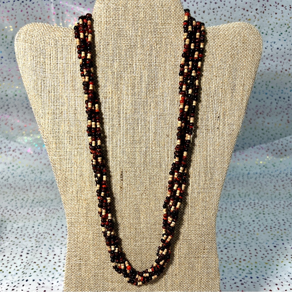 5-Strand Natural Bead Necklace